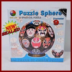 Peking Opera Sphere Puzzle 3D Jigsaw 540 Pieces 9 Inch Ball 3D-JP New Sealed